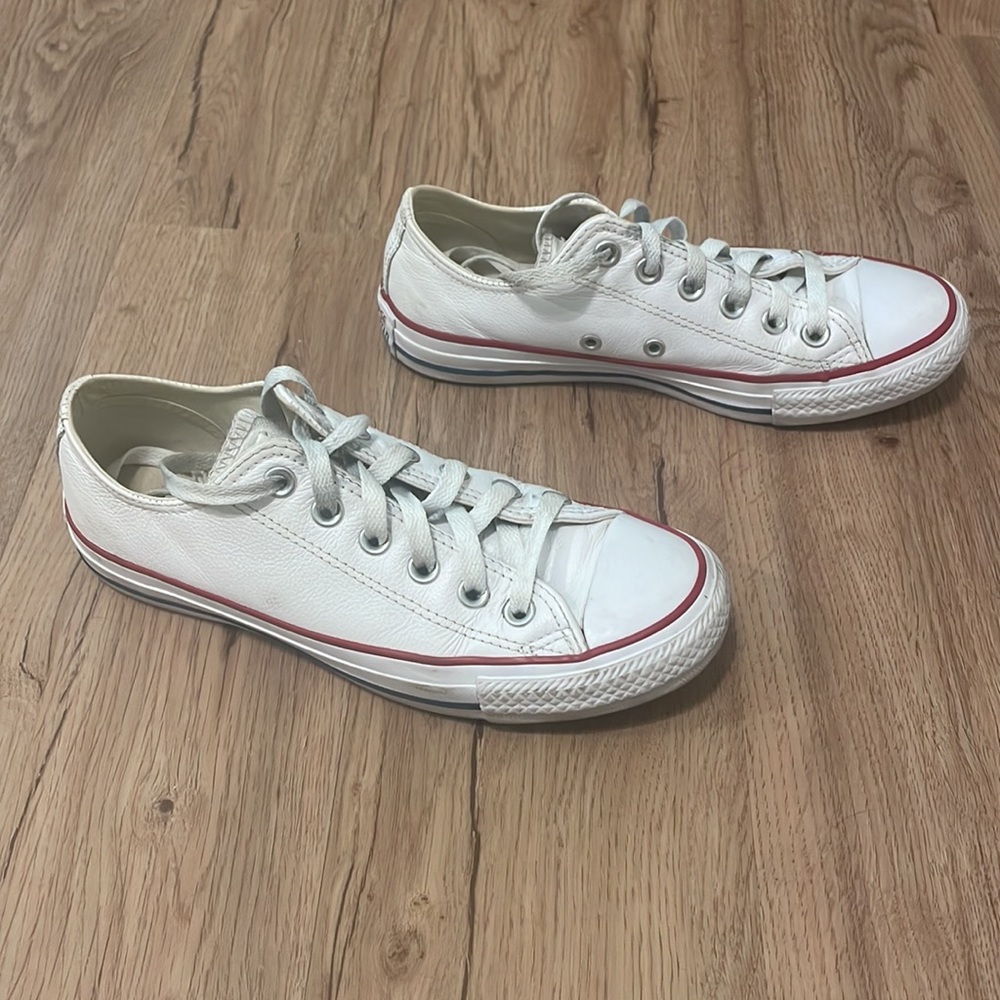 White Leather Chucks - Picture 3 of 7